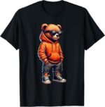 Graphic Teddy Bear Hip Hop Streetwear T-Shirt | Colorful Urban Graffiti Style Tee | Unisex Short Sleeve Cotton Casual Top for Men, Women & Youth | Street Fashion Aesthetic Tee(Bundle of 5 Products)